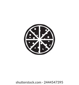 Pizzasymbol Vektorgrafik Illustration Logo Design