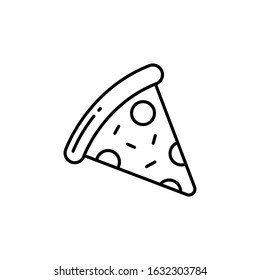 Pizza icon vector image. Can also be used for food and drinks. Suitable for mobile apps, web apps and print media.