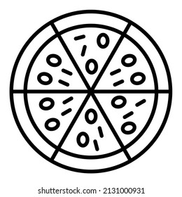 Pizza icon vector image. Can also be used for web apps, mobile apps and print media.