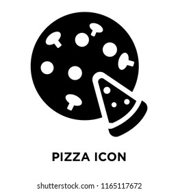 Pizza icon vector isolated on white background, Pizza transparent sign , food symbols