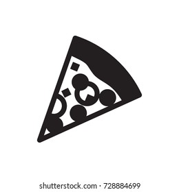 pizza icon vector isolated on white background