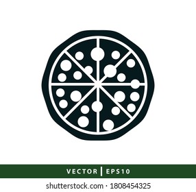 Pizza icon vector logo design template best seller illustration
