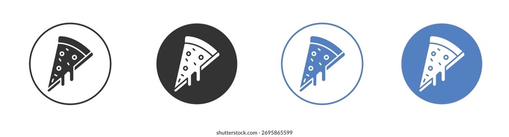 Pizza ícone vetor. Design de ilustração do modelo de logotipo