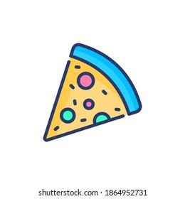 Pizza icon in vector. Logotype