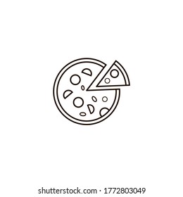 Pizzasymbol, Vektorgrafik auf weißem Hintergrund
