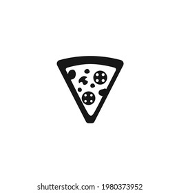 pizza icon vector on a white background