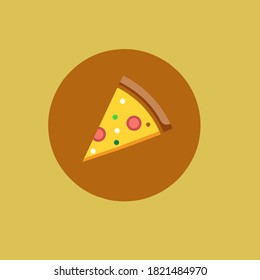 Pizzasymbol, Vektorgrafik auf gelbem Hintergrund