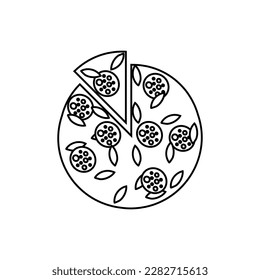 Pizza icon vector. Pizzeria illustration sign. Fast food symbol. Food logo.