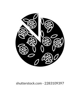 Pizza icon vector. Pizzeria illustration sign. Fast food symbol. Food logo.