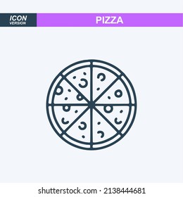 pizza icon vector sign symbol