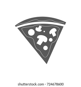 Pizza icon vector simple isolated on white background