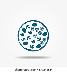 Pizza icon, vector symbol