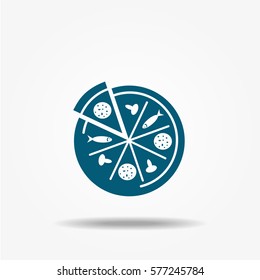 Pizza icon, vector symbol