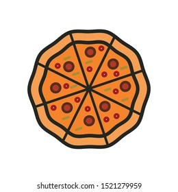 pizza icon vector symbol template