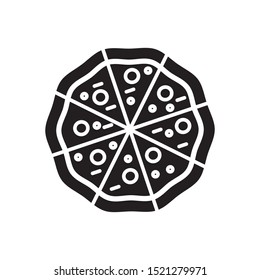 pizza icon vector symbol template