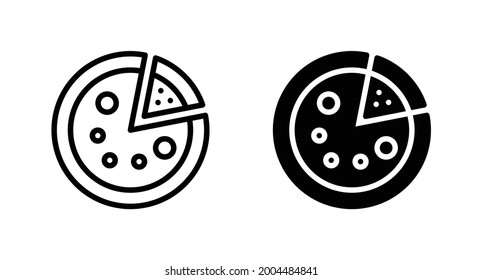 Pizza icon vector for web, computer and mobile app