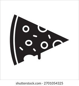 Ícone Pizza vetor branco fundo, modelo vetor ilustração isolada