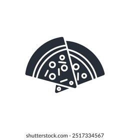 Pizza icon. vector.Editable stroke.linear style sign for use web design,logo.Symbol illustration.