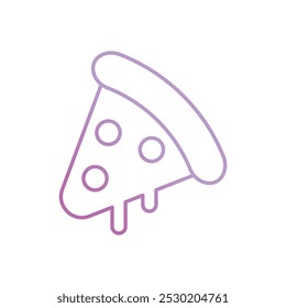 pizza icon with white background vector stock illustration