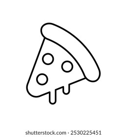 ícone de pizza com fundo branco vetor ilustração stock