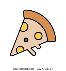 ícone de pizza com fundo branco vetor ilustração stock