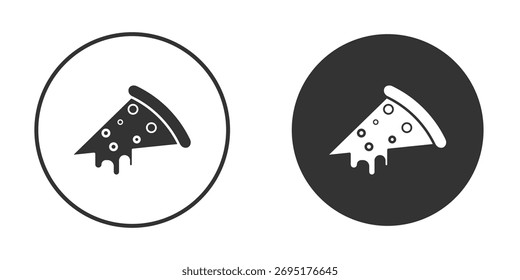 Pizza icons collection. Filled flat icons