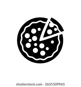 pizza icons isolated on White Background. Flat style design