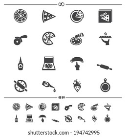 Pizza icons.vector eps10