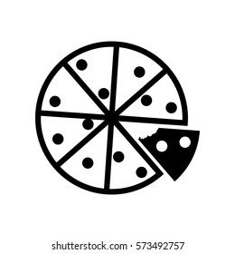 Pizza icon.Vector illustration