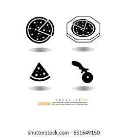 pizza icon.vector illustration.