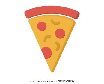 Pizza Illustration - Flat Icon