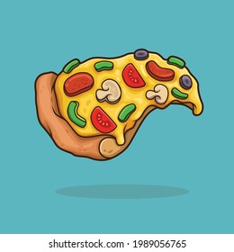 pizza illustration, food illustration, editable vector eps 10.