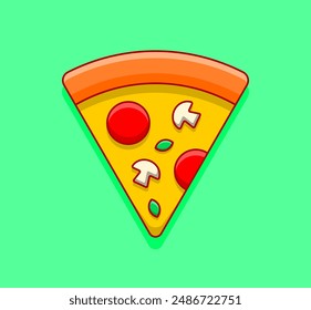 Ilustración de pizza. Icono de pizza. pizza de Vector.