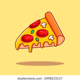 Pizza illustration. Pizza icon. Vector pizza.