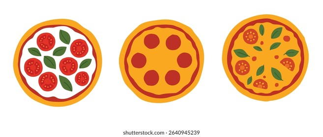 Pizza illustration isolate is a vector file.