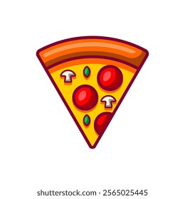 Pizza illustration isolated on white background