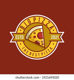 Diseño del logotipo de la ilustración Pizza Vector
