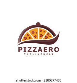 pizza illustration logo icon template