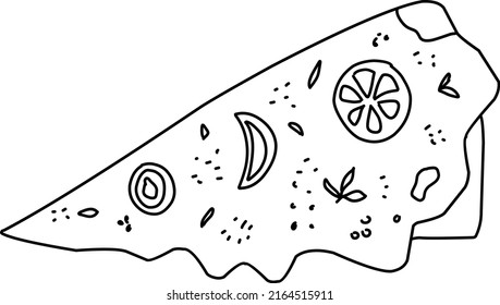 Pizza Illustration on a white background