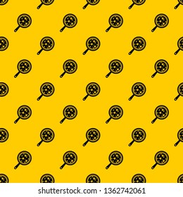 Pizza with ingredients on board pattern seamless vector repeat geometric yellow for any design