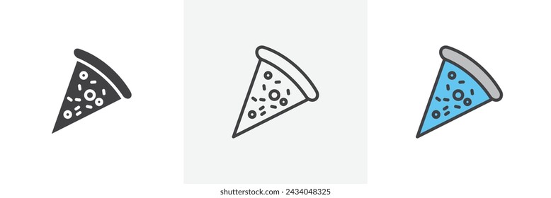 Pizza Isolated Line Icon Style Design. Simple Vector Illustration