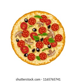 pizza isolated on white