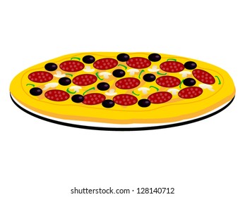Pizza isolated on white background