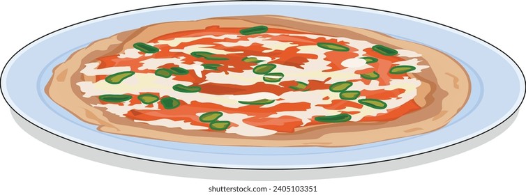 Pizza isolated on white background