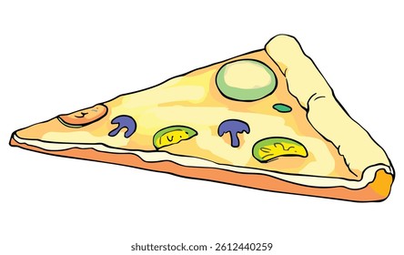 Pizza isolated on a white background