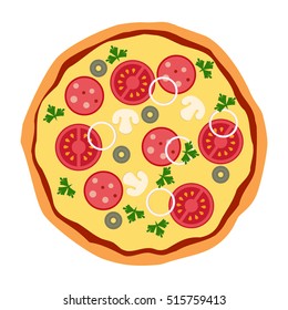 Pizza isolated on white background