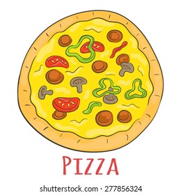 Pizza. Isolated set