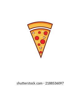 ilustración vectorial del símbolo de signo aislado de pizza - ilustración vectorial 