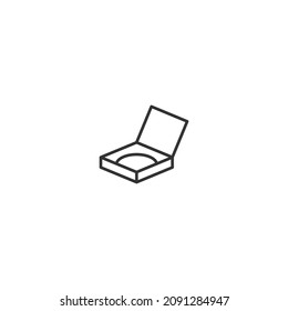 pizza isometric line icon, editable stroke icon