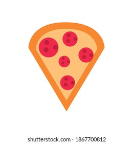 pizza italian food flat style icon vector illustration design